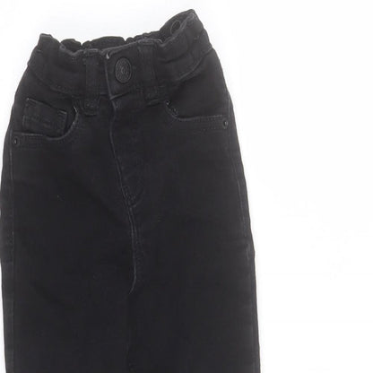 George Baby Black  Polyester Cropped Jeans Size 18-24 Months  Snap