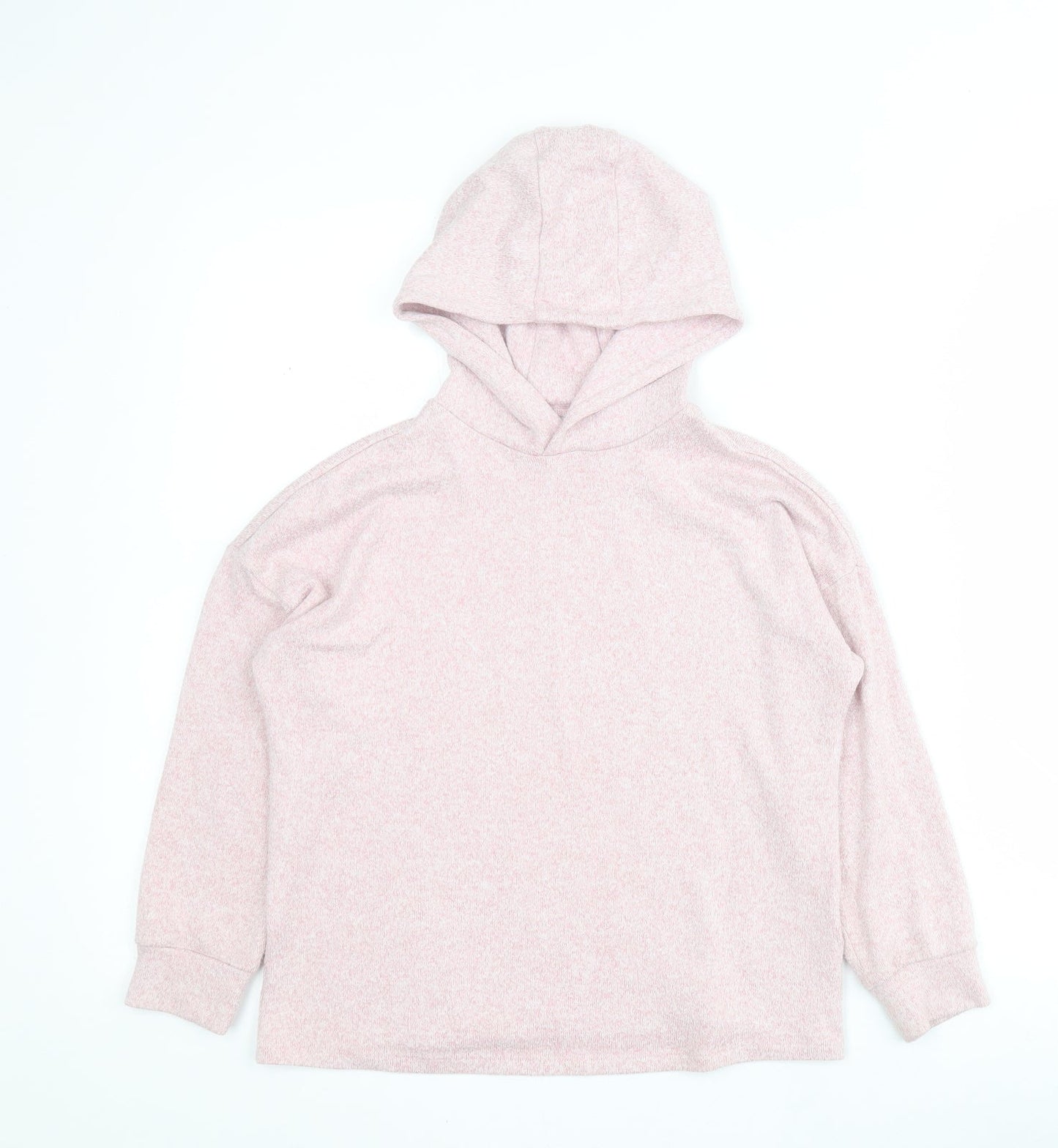 Marks and Spencer Girls Pink  Viscose Pullover Hoodie Size 8-9 Years  Pullover