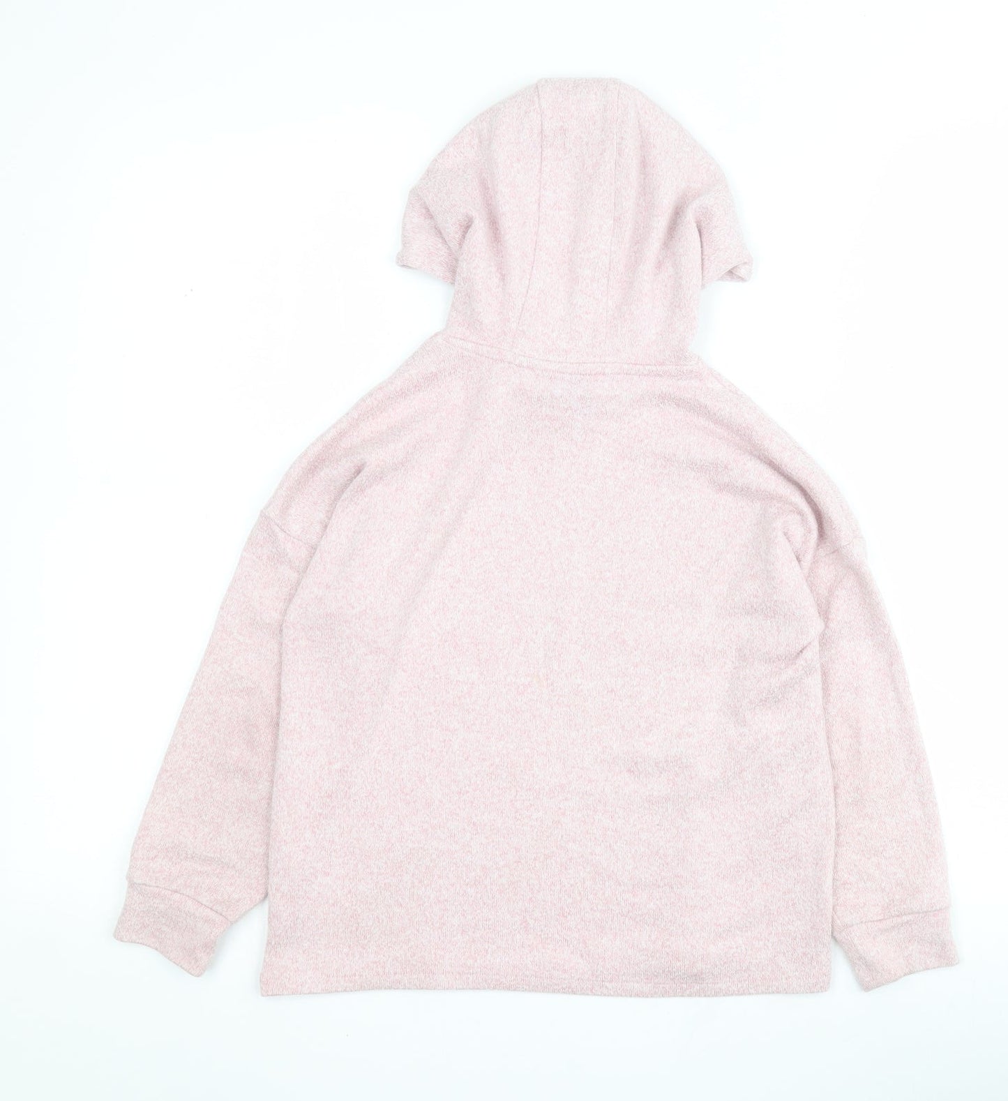 Marks and Spencer Girls Pink  Viscose Pullover Hoodie Size 8-9 Years  Pullover