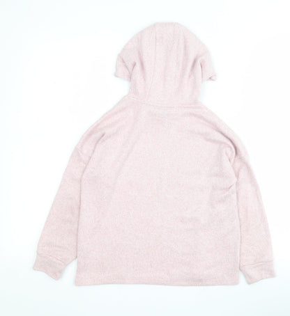 Marks and Spencer Girls Pink  Viscose Pullover Hoodie Size 8-9 Years  Pullover