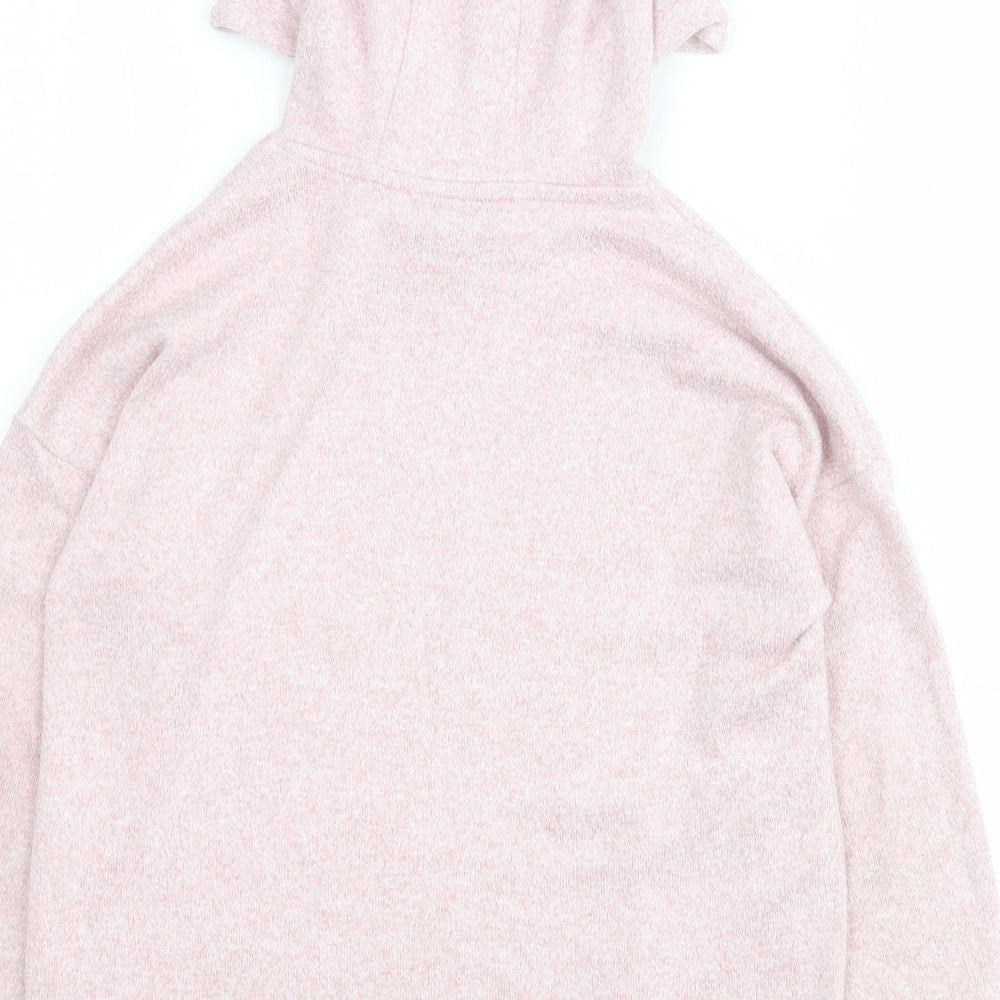 Marks and Spencer Girls Pink  Viscose Pullover Hoodie Size 8-9 Years  Pullover