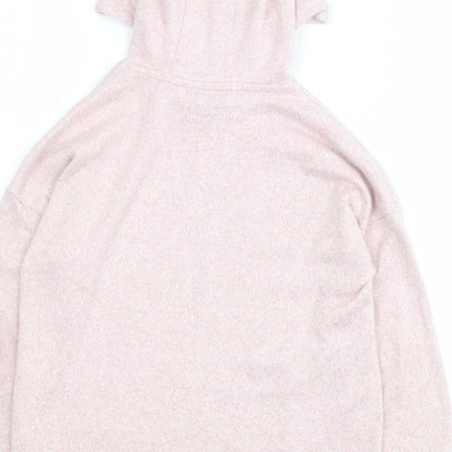 Marks and Spencer Girls Pink  Viscose Pullover Hoodie Size 8-9 Years  Pullover