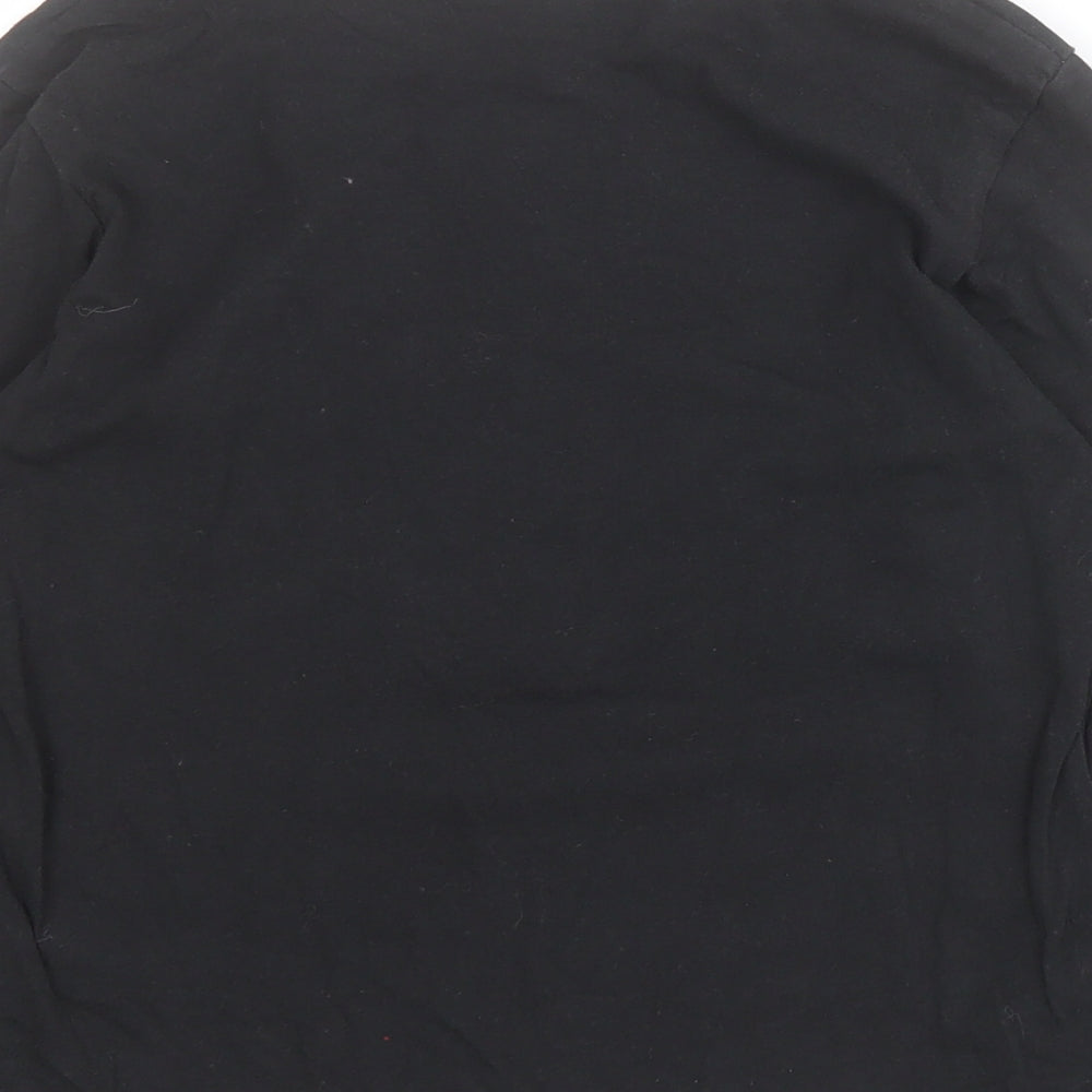 Primark Boys Black  100% Cotton Pullover T-Shirt Size 7-8 Years Round Neck Pullover