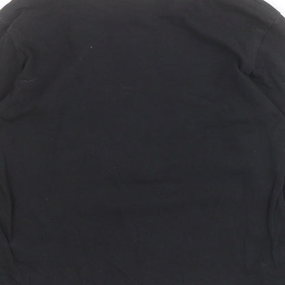 Primark Boys Black  100% Cotton Pullover T-Shirt Size 7-8 Years Round Neck Pullover