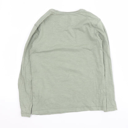 Sfera Boys Green  100% Cotton Pullover T-Shirt Size 6-7 Years Crew Neck Pullover