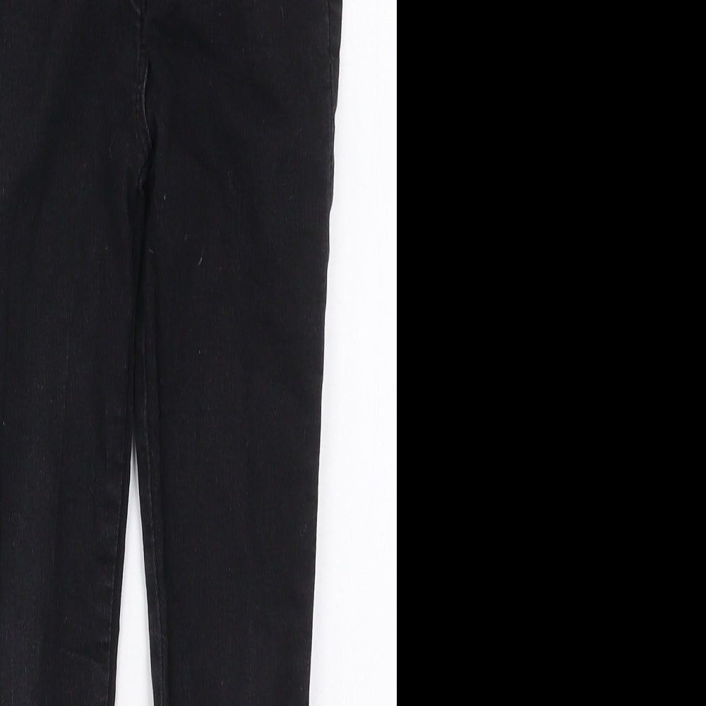 Matalan Girls Black  Cotton Skinny Jeans Size 7 Years  Regular Button