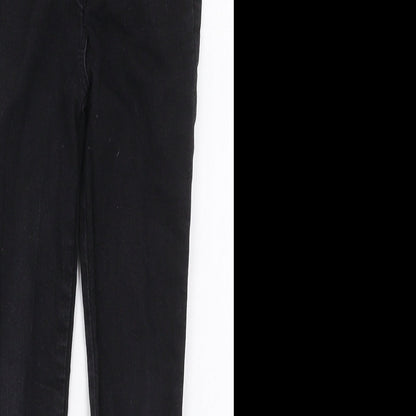 Matalan Girls Black  Cotton Skinny Jeans Size 7 Years  Regular Button