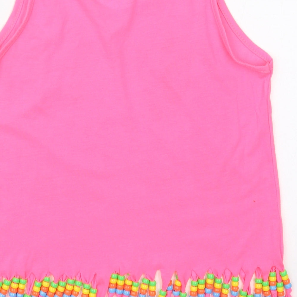 Preworn Girls Pink  Polyester Basic Tank Size XL Crew Neck Pullover - Pool Party Gran Canaria