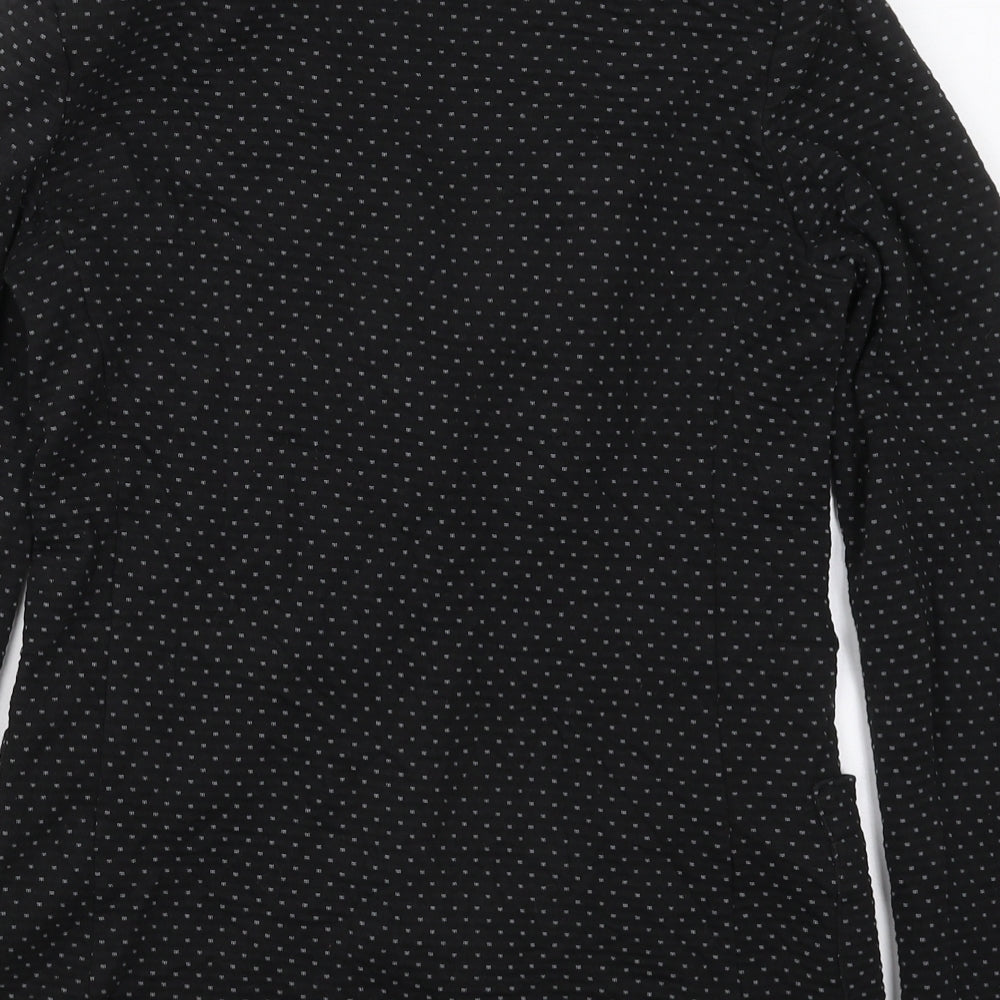 Henry Holland Womens Black Geometric Cotton Jacket Blazer Size 8