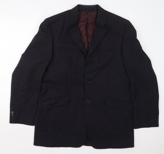 Mens UK Size 40 Jonathan Adams Regular Blue Suit Jacket