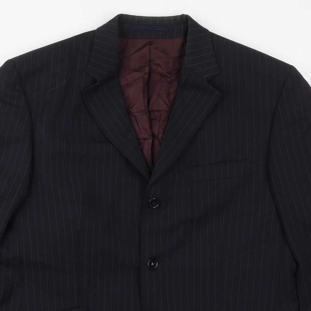 Mens UK Size 40 Jonathan Adams Regular Blue Suit Jacket