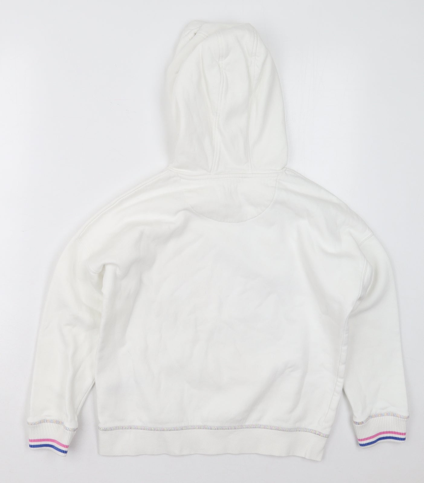 Marks and Spencer Girls White  Cotton Pullover Hoodie Size 10-11 Years  Pullover - Tune Squad