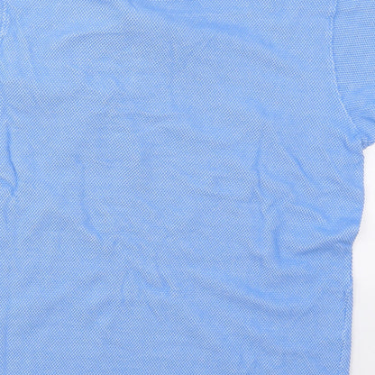 Cotton Traders Mens Blue  Cotton  Polo Size M Collared Pullover