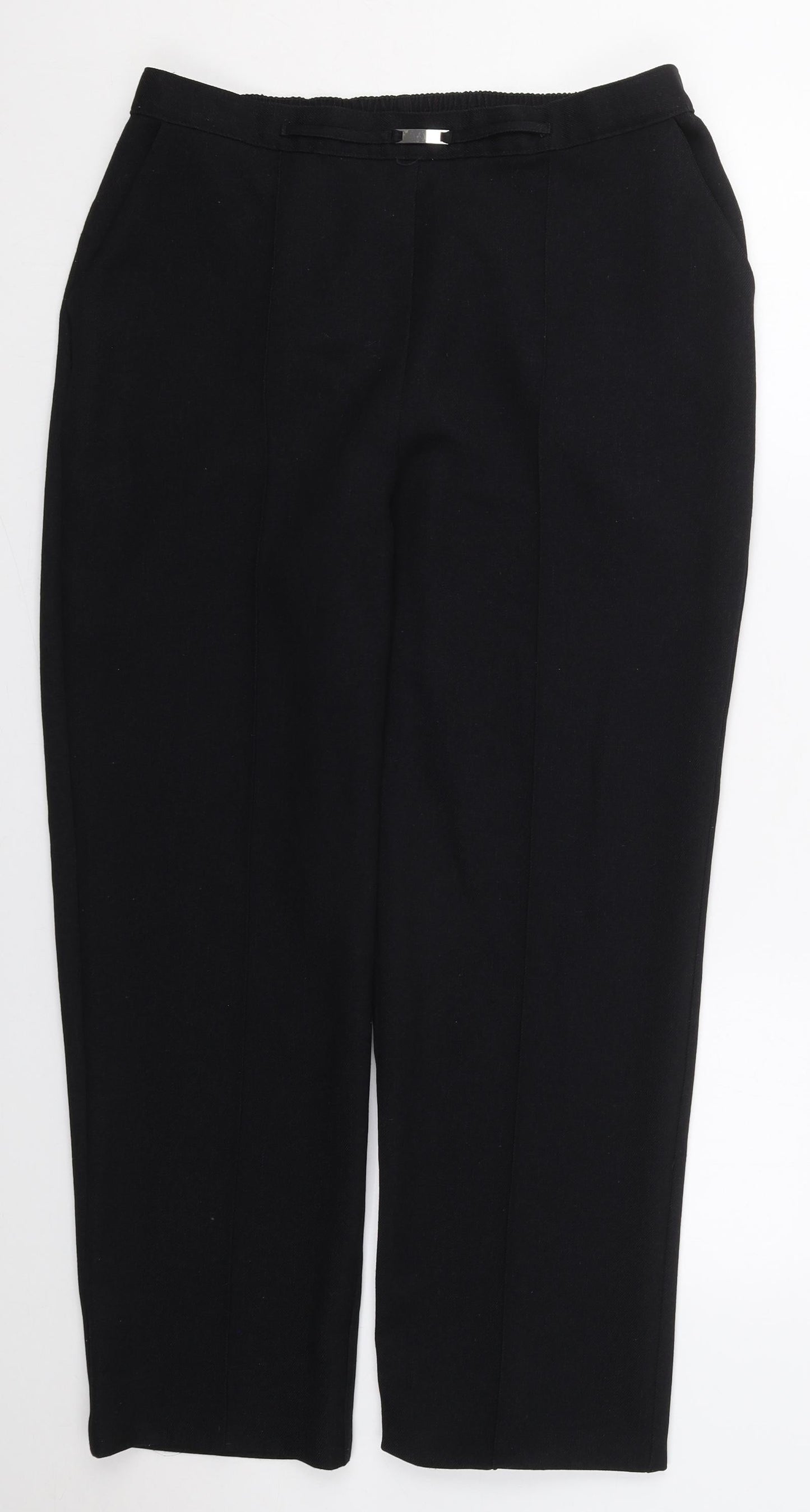 Womens UK Size 14 Papaya Regular Fit  Black Trousers