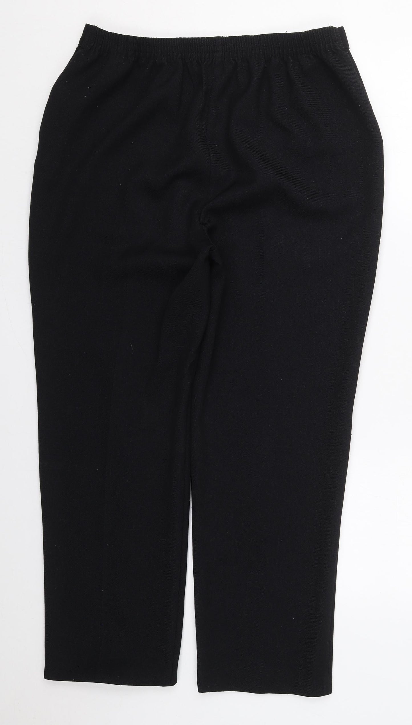 Womens UK Size 14 Papaya Regular Fit  Black Trousers