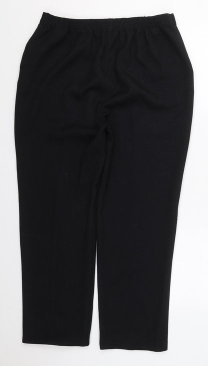 Womens UK Size 14 Papaya Regular Fit  Black Trousers