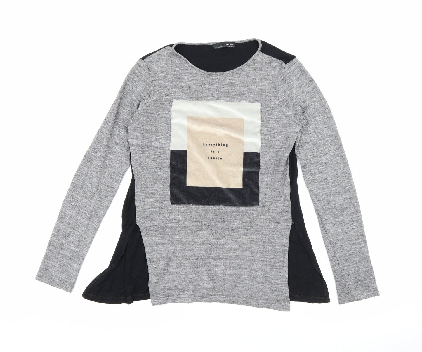 Womens UK Size S Zara Grey Pullover Jumper