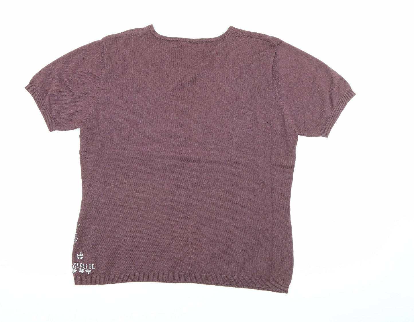 your 6th sense  Womens Purple Round Neck  Cotton Pullover Jumper Size M