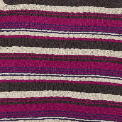 CC Womens Purple V-Neck Striped Acrylic Cardigan Jumper Size XL