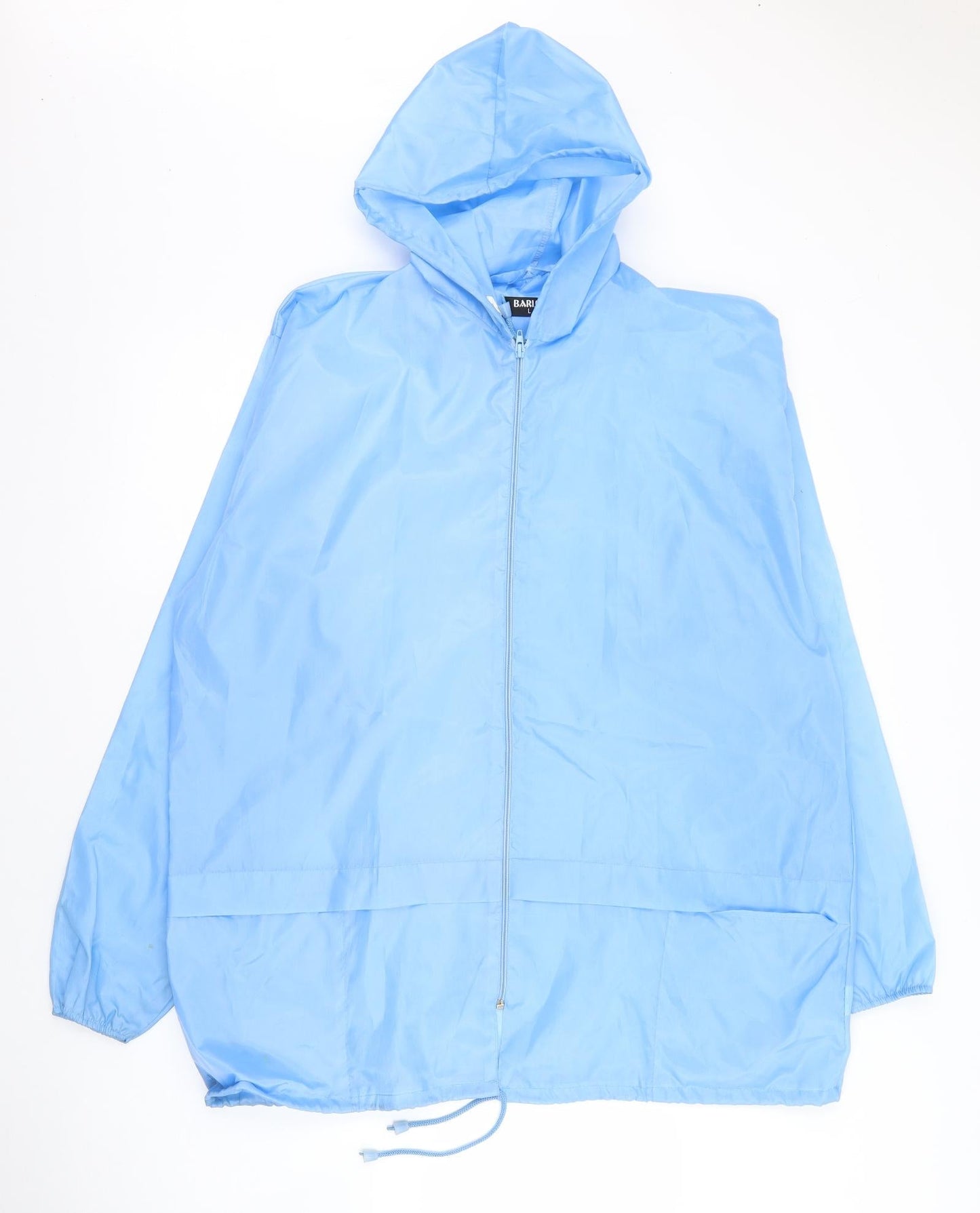 Barish Womens Blue   Rain Coat Coat Size L  Zip
