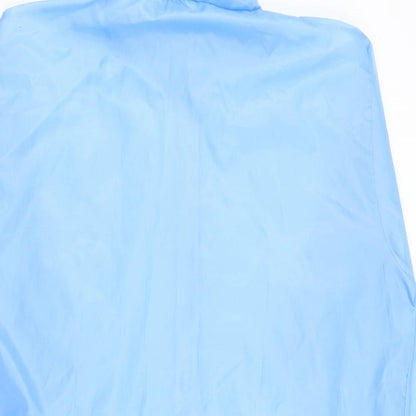 Barish Womens Blue   Rain Coat Coat Size L  Zip