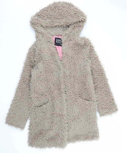 Womens UK Size M Zara Brown Overcoat