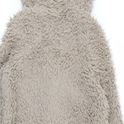 Womens UK Size M Zara Brown Overcoat