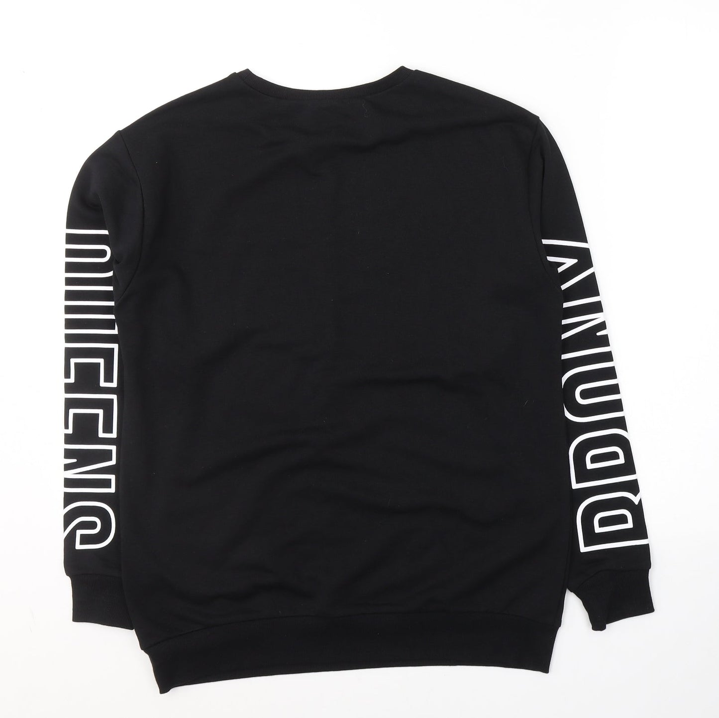 New Look Boys Black  Cotton Pullover Sweatshirt Size 12-13 Years  Pullover - NYC