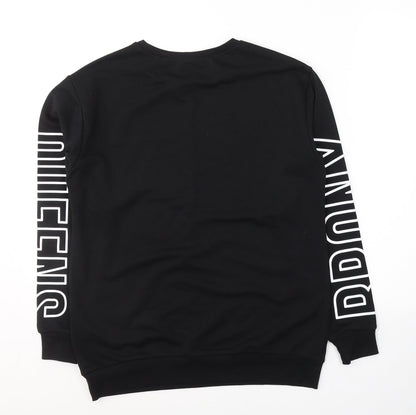 New Look Boys Black  Cotton Pullover Sweatshirt Size 12-13 Years  Pullover - NYC