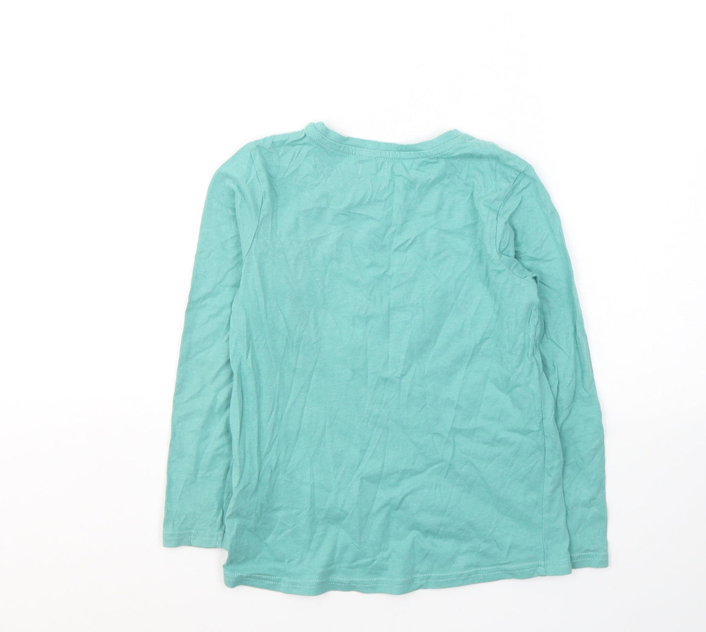 Sfera Girls Blue  Cotton Jersey Casual Size 6-7 Years Round Neck Pullover