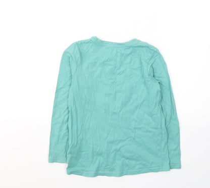Sfera Girls Blue  Cotton Jersey Casual Size 6-7 Years Round Neck Pullover