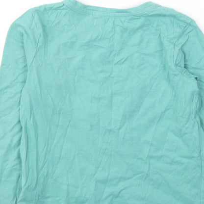 Sfera Girls Blue  Cotton Jersey Casual Size 6-7 Years Round Neck Pullover