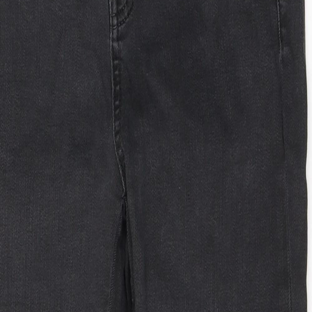 Mirella Womens Black  Cotton Cropped Jeans Size 24 in L24 in Regular Button
