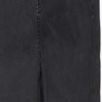Mirella Womens Black  Cotton Cropped Jeans Size 24 in L24 in Regular Button