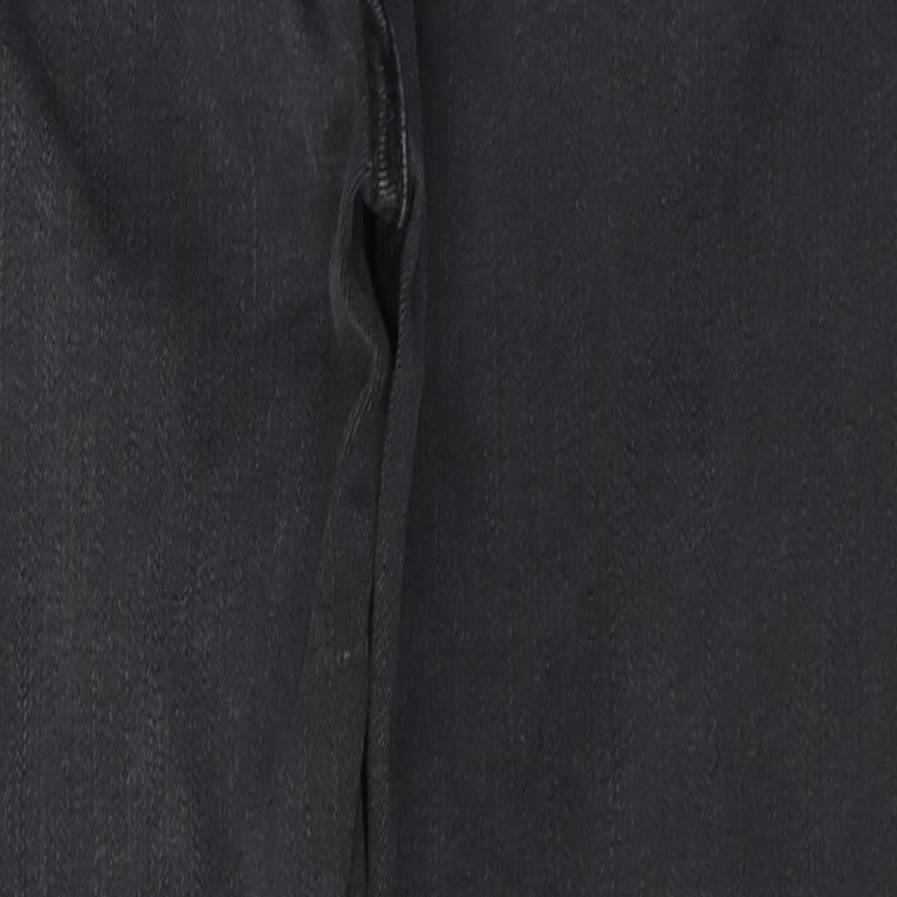 Mirella Womens Black  Cotton Cropped Jeans Size 24 in L24 in Regular Button