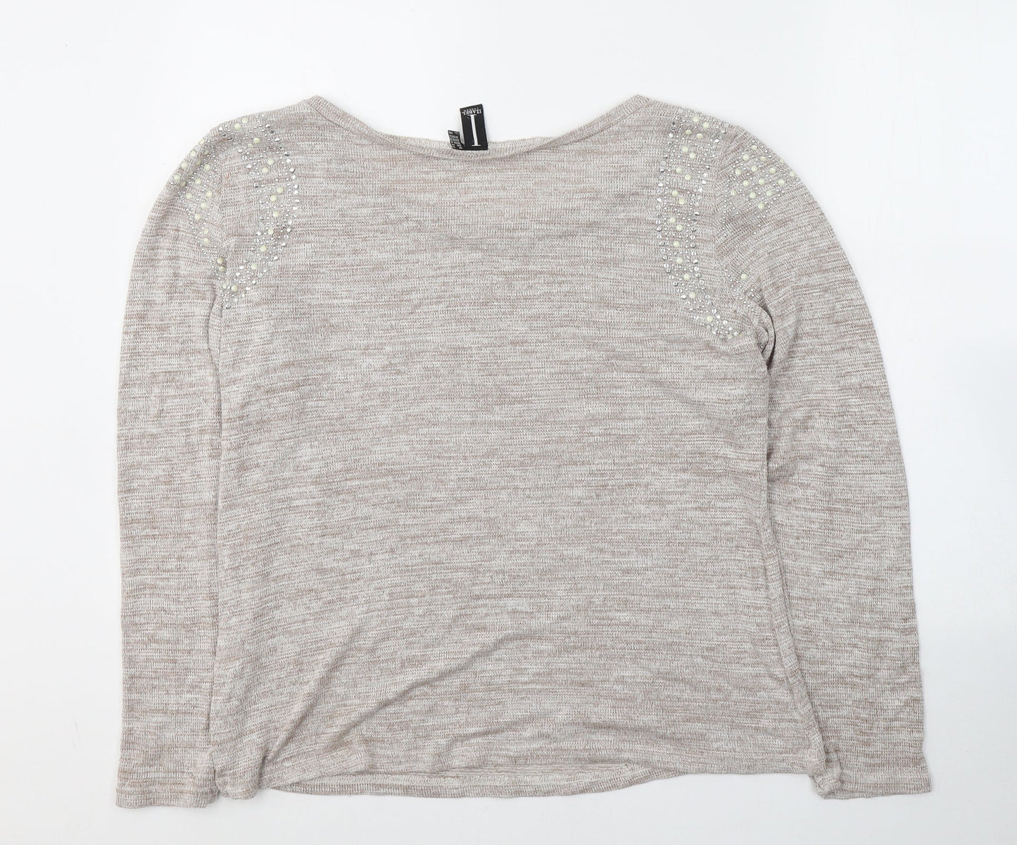 Womens UK Size 16 Izabel London Beige Pullover Jumper