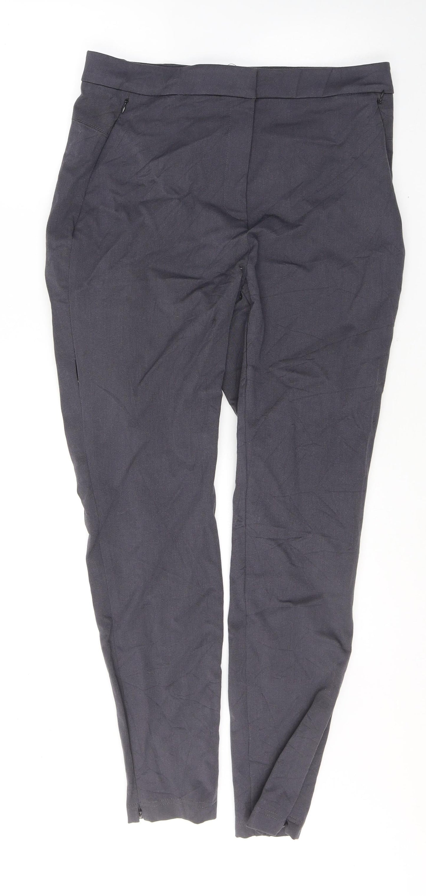 Womens UK Size 14 Marks and Spencer Regular Fit  Grey Trousers