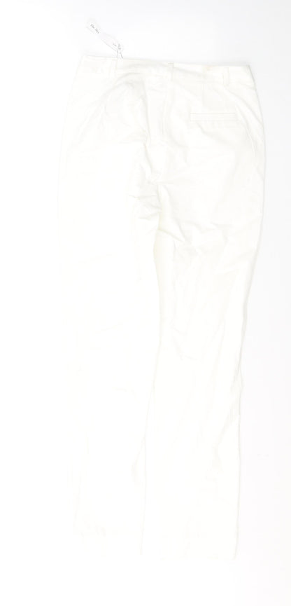 Marks and Spencer Womens White  Viscose Skinny Jeans Size 8 L29 in Regular Button