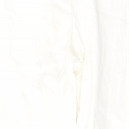 Marks and Spencer Womens White  Viscose Skinny Jeans Size 8 L29 in Regular Button