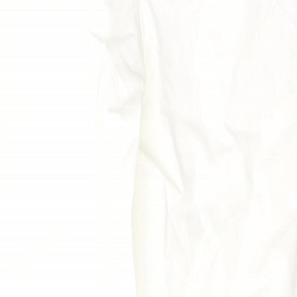 Marks and Spencer Womens White  Viscose Skinny Jeans Size 8 L29 in Regular Button