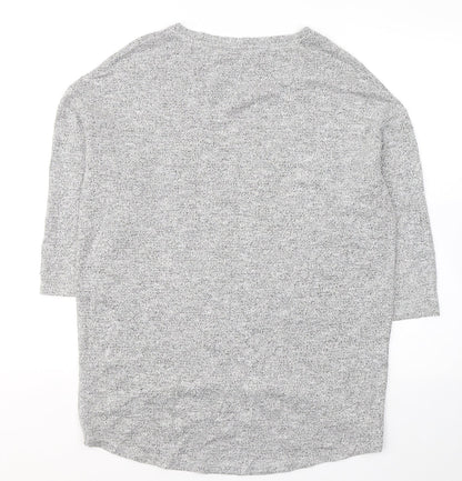 TU Womens Grey Round Neck  Viscose Pullover Jumper Size 12