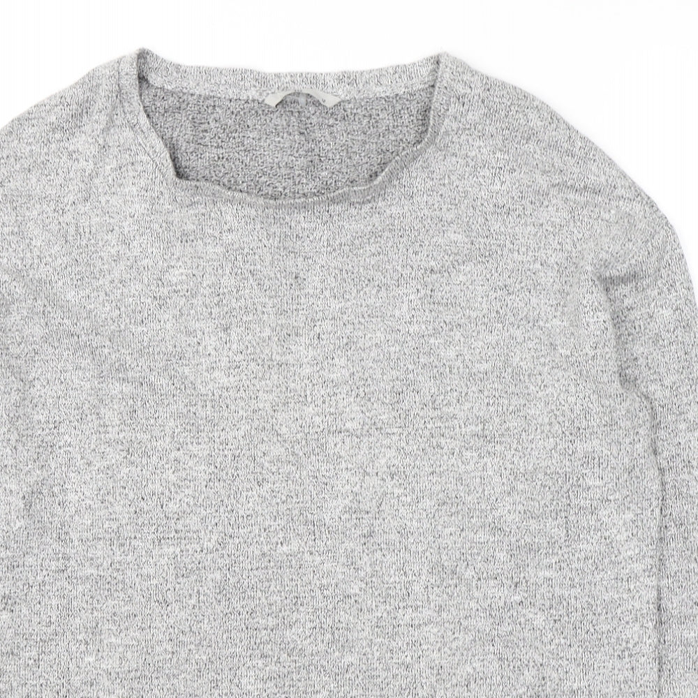 TU Womens Grey Round Neck  Viscose Pullover Jumper Size 12