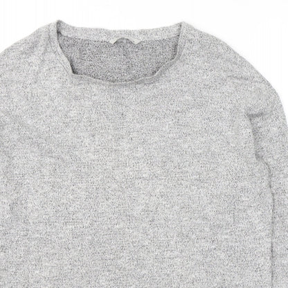 TU Womens Grey Round Neck  Viscose Pullover Jumper Size 12