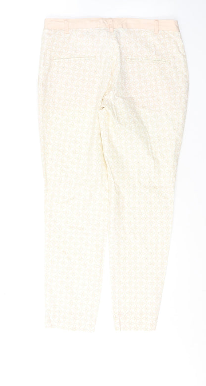 Womens UK Size 10 H&M Regular Fit Skinny Ivory Jeans