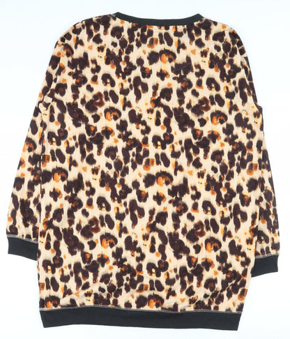 NEXT Womens Multicoloured Animal Print Polyester Top Pyjama Top Size 8   - Lounge top