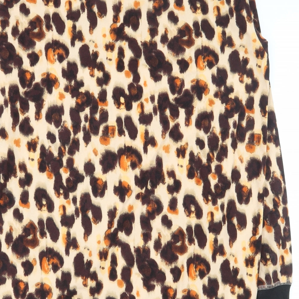 NEXT Womens Multicoloured Animal Print Polyester Top Pyjama Top Size 8   - Lounge top