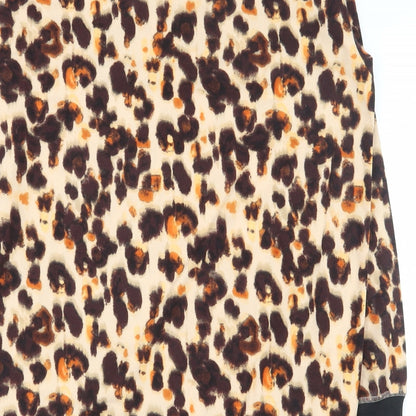 NEXT Womens Multicoloured Animal Print Polyester Top Pyjama Top Size 8   - Lounge top