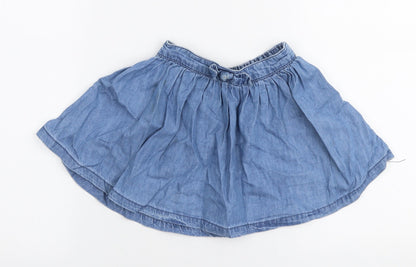 Dunnes Stores Girls Blue  100% Cotton Skater Skirt Size 12-18 Months  Pull On