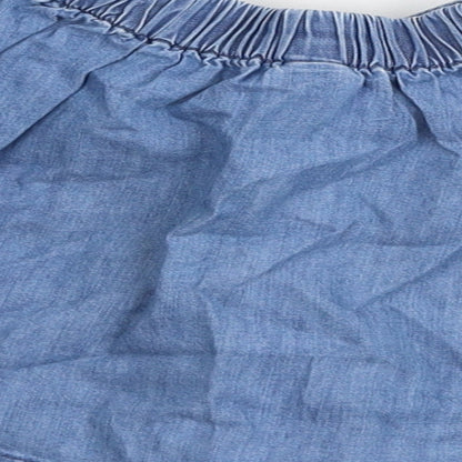 Dunnes Stores Girls Blue  100% Cotton Skater Skirt Size 12-18 Months  Pull On
