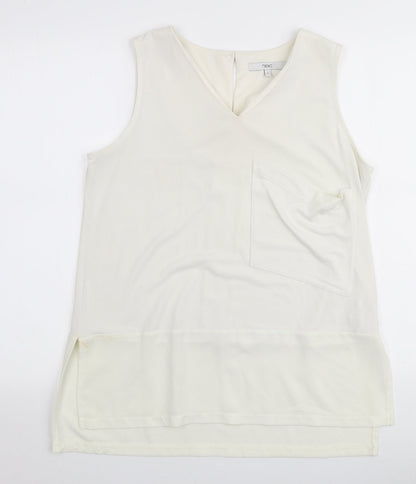 Womens UK Size 12 NEXT Ivory Basic Blouse